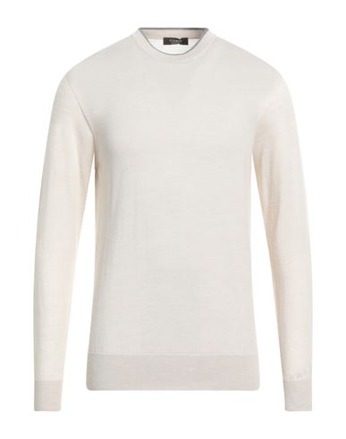 Shop Peserico Man Sweater Cream Size 38 Virgin Wool In White