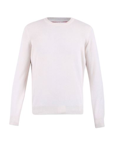 Shop Brunello Cucinelli Pullover Man Sweater Cream Size 36 Cashmere In White