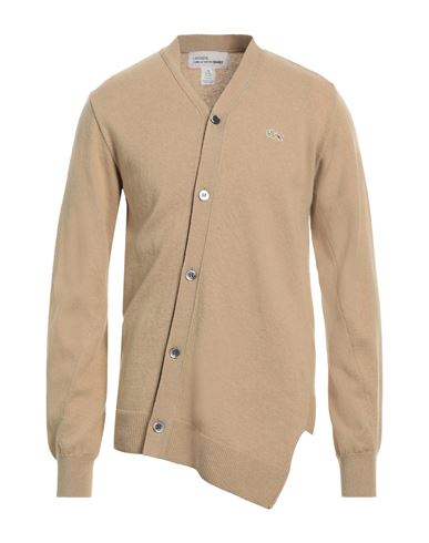 Shop Lacoste X Comme Des Garçons Shirt Man Cardigan Camel Size Xl Wool In Beige