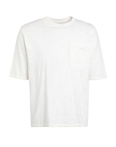 Shop Jack & Jones Man T-shirt Ivory Size S Cotton In White