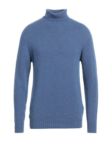 Shop Alpha Studio Man Turtleneck Blue Size 42 Recycled Wool, Ecovero Viscose, Recycled Polyamide, Recycle