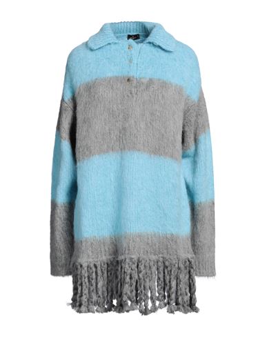 Shop Etro Woman Sweater Azure Size 6 Acrylic, Alpaca Wool, Mohair Wool, Polyamide, Wool In Blue