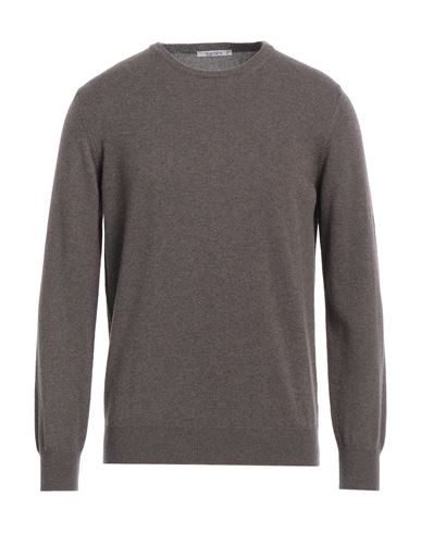 Shop Kangra Man Sweater Khaki Size 44 Wool, Silk, Cashmere In Beige