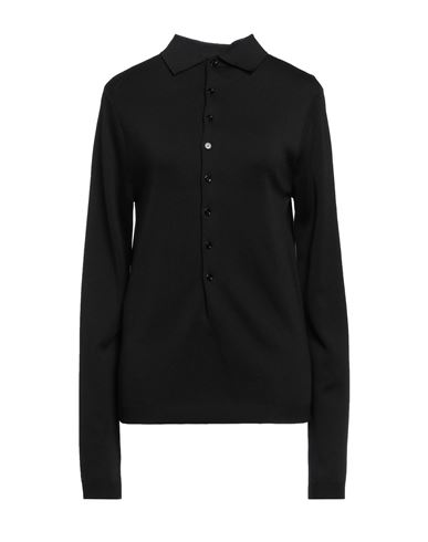 Loewe Woman Shirt Black Size L Silk, Polyamide, Elastane