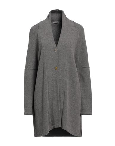 Neirami Woman Cardigan Grey Size 2 Acrylic, Cotton, Elastane In Gray