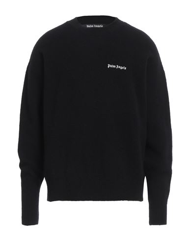 Shop Palm Angels Man Sweater Black Size L Merino Wool, Polyamide, Cashmere, Elastane