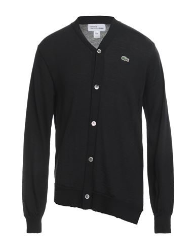 Shop Lacoste X Comme Des Garçons Shirt Man Cardigan Black Size Xl Wool
