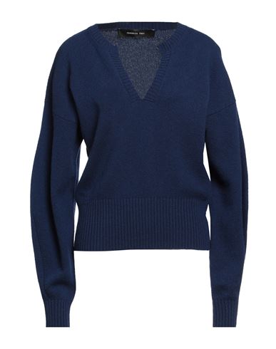 Federica Tosi Woman Sweater Blue Size 8 Wool, Cashmere