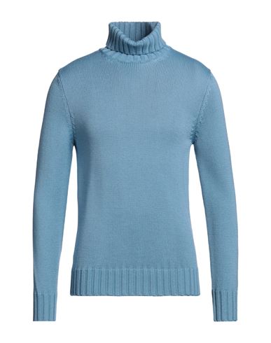 Become Man Turtleneck Light Blue Size 44 Merino Wool, Acrylic In Gray