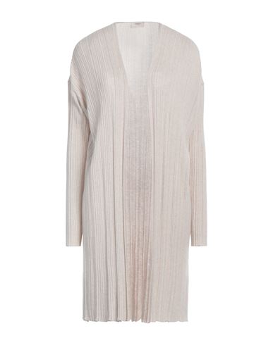 Agnona Woman Cardigan Beige Size Xl Cashmere, Silk In Neutral