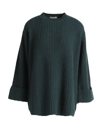 Shop Agnona Woman Sweater Dark Green Size L Cashmere