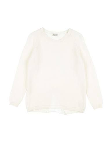 J.o. Milano Babies' J. O. Milano Toddler Girl Sweater Cream Size 6 Merino Wool, Viscose, Polyamide, Cashmere In White