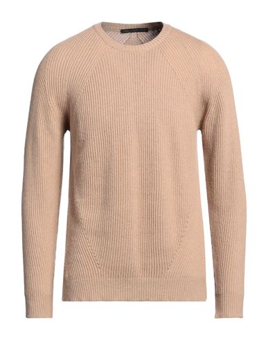Shop Low Brand Man Sweater Camel Size 2 Virgin Wool, Viscose, Polyester, Cashmere In Beige