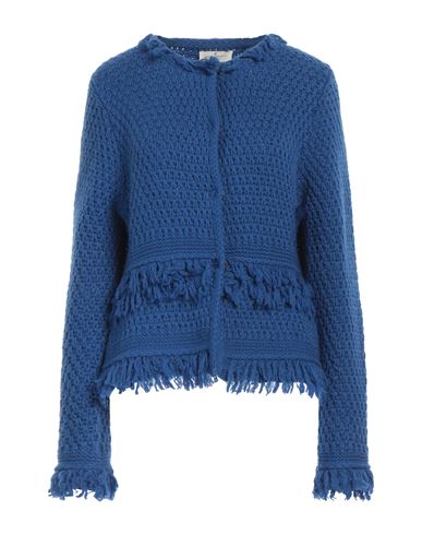 Shop Bruno Manetti Woman Cardigan Blue Size 14 Cashmere