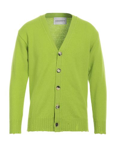 Shop Amaranto Man Cardigan Green Size S Wool, Cashmere