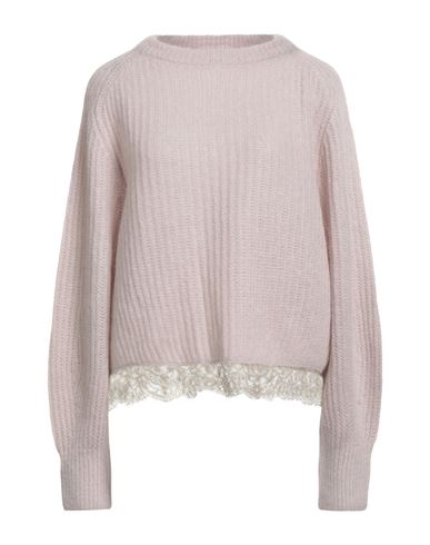 Fabiana Filippi Woman Sweater Light Pink Size 14 Mohair Wool, Alpaca Wool, Polyamide, Pes - Polyethe