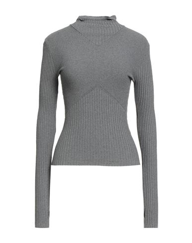 Andreädamo Andreādamo Woman Sweater Grey Size M Viscose, Polyester, Polyamide, Elastane In Gray