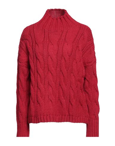 Shop Le Streghe Woman Turtleneck Red Size Onesize Acrylic, Wool, Viscose, Alpaca Wool