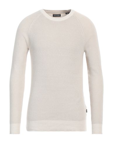 Shop Jack & Jones Man Sweater Beige Size Xxl Cotton