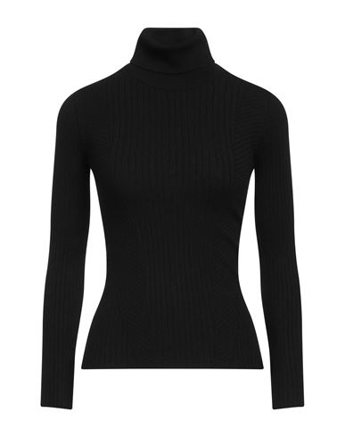 Shop Akep Woman Turtleneck Black Size 8 Viscose, Polyester, Polyamide