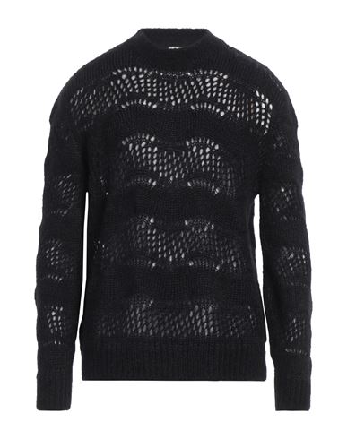 Saint Laurent Man Sweater Black Size Xl Mohair Wool, Polyamide, Wool, Elastane