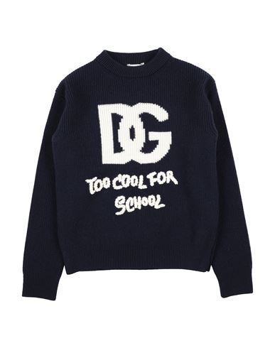 Dolce & Gabbana Toddler Girl Sweater Midnight Blue Size 4 Virgin Wool In Blue