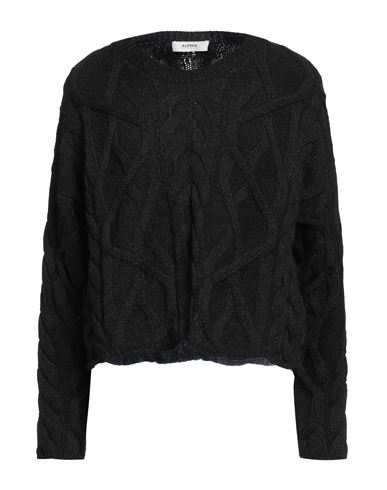 Alpha Studio Woman Sweater Steel Grey Size 6 Wool, Alpaca Wool, Polyamide In Black
