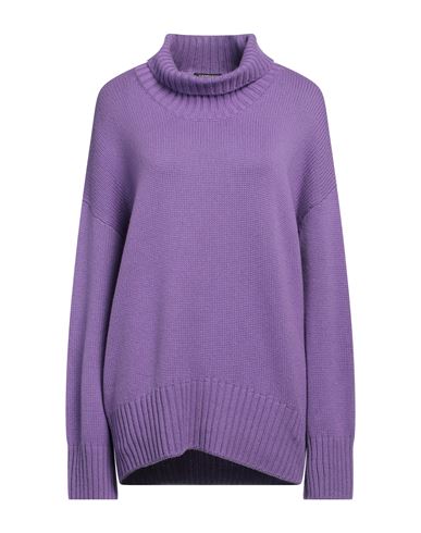 Shop Canessa Woman Turtleneck Purple Size 2 Cashmere