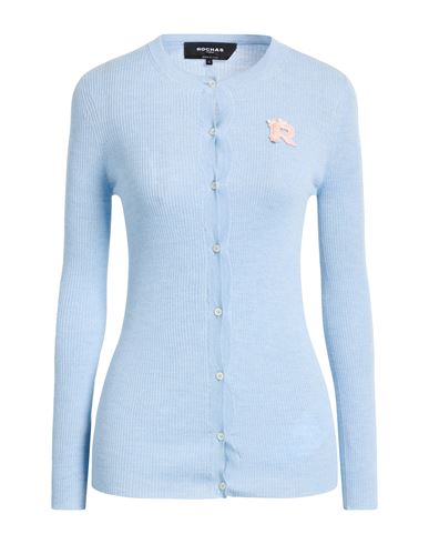 Rochas Woman Cardigan Light Blue Size L Virgin Wool In Blue