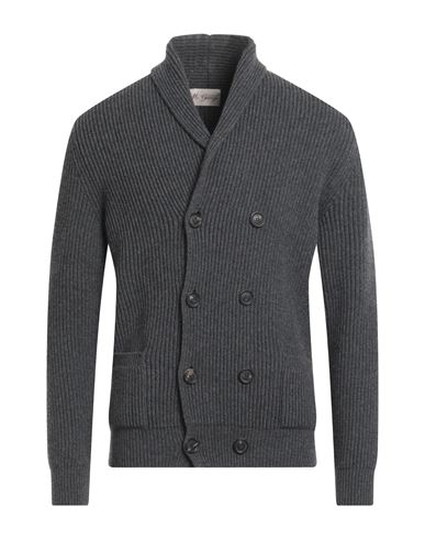 Mc George Man Cardigan Grey Size 40 Wool, Cashmere In Gray