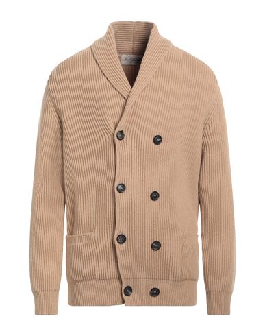 Mc George Man Cardigan Camel Size 44 Wool, Cashmere In Brown