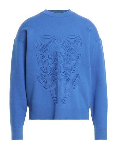 Shop Off-white Man Sweater Blue Size L Viscose, Cotton, Polyester, Polyamide, Elastane