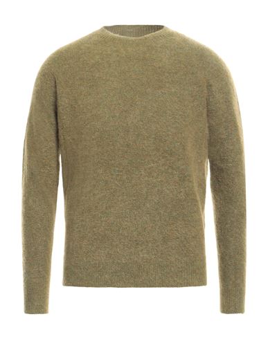 Shop Filippo De Laurentiis Man Sweater Khaki Size 42 Mohair Wool, Merino Wool, Polyamide, Elastane In Beige