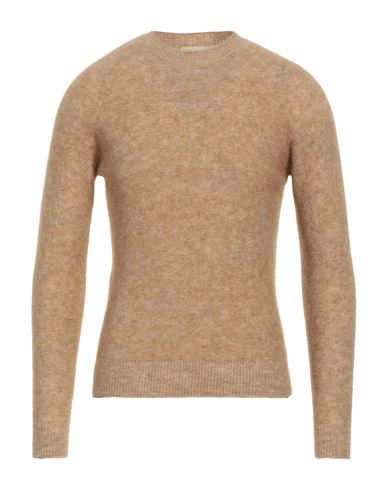 Shop Filippo De Laurentiis Man Sweater Camel Size 36 Mohair Wool, Merino Wool, Polyamide, Elastane In Beige