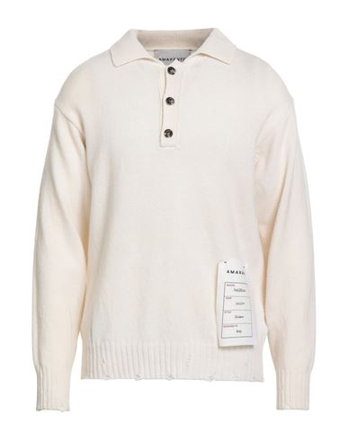 AMARANTO AMARANTO MAN SWEATER OFF WHITE SIZE L WOOL, CASHMERE 