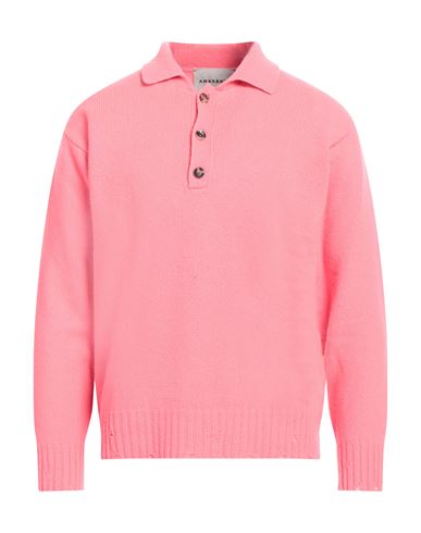 AMARANTO AMARANTO MAN SWEATER CORAL SIZE M WOOL, CASHMERE 