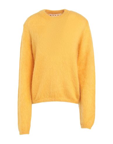 Shop Marni Woman Sweater Yellow Size 6 Mohair Wool, Polyamide, Wool