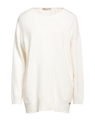 Shop Dismero Woman Sweater Ivory Size L Merino Wool, Viscose, Polyamide, Cashmere In White