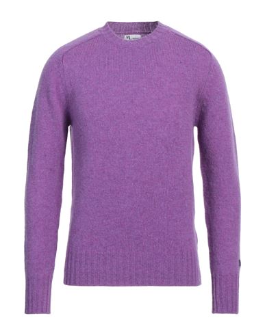 Shop Doppiaa Man Sweater Purple Size 40 Virgin Wool