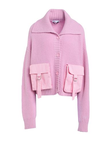 Blumarine Woman Cardigan Pink Size 6 Wool, Cotton