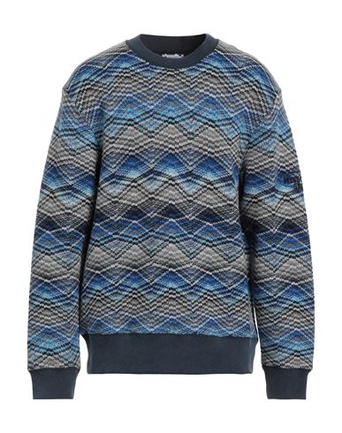 Shop Missoni Man Sweatshirt Blue Size L Polyester, Wool