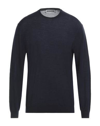 Original Vintage Style Man Sweater Midnight Blue Size Xl Merino Wool In Gray