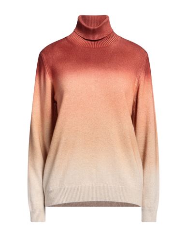 Shop Colombo Woman Turtleneck Brick Red Size 16 Baby Cashmere