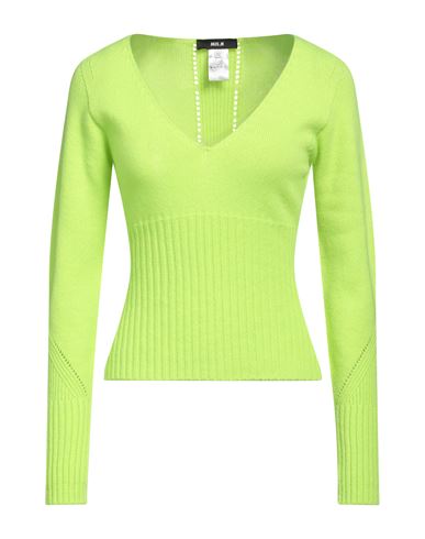 Shop Mis.n Mis. N Woman Sweater Acid Green Size 8 Merino Wool, Cashmere