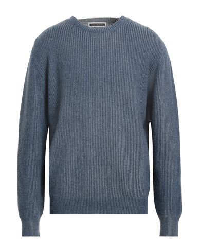 Shop Original Vintage Style Man Sweater Slate Blue Size L Merino Wool, Cashmere