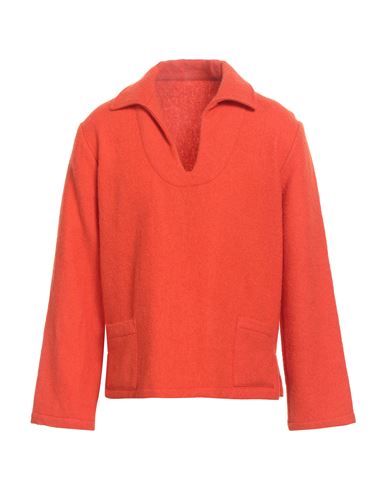 Fortela Man Sweater Orange Size S Wool In Orange