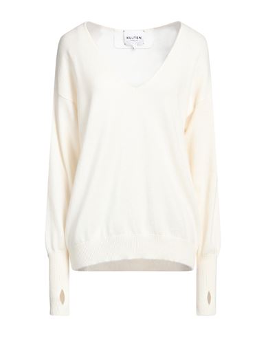 Shop Kujten Woman Sweater Ivory Size 2 Cashmere In White