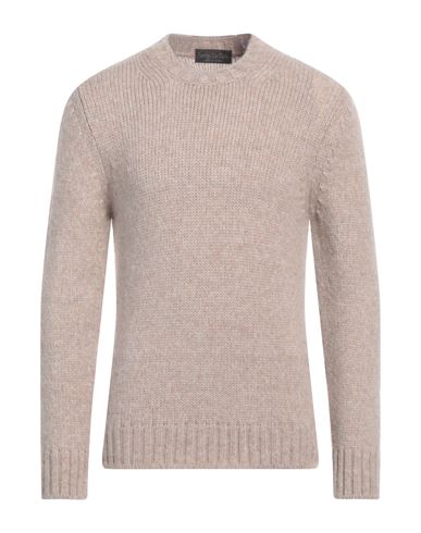 Fabrizio Del Carlo Man Sweater Light Brown Size M Merino Wool, Polyamide, Alpaca Wool, Elastane In Pink