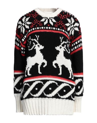 VICOLO VICOLO WOMAN SWEATER BLACK SIZE ONESIZE ACRYLIC, MOHAIR WOOL, POLYAMIDE 