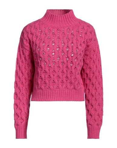 Eleonora Gottardi Woman Turtleneck Fuchsia Size Xs Wool, Cashmere In Pink